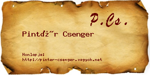 Pintér Csenger névjegykártya